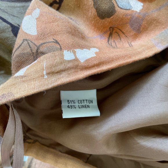 Austin Reed Floral A-Line Skirt - Brown and Orange - Picture 6 of 7